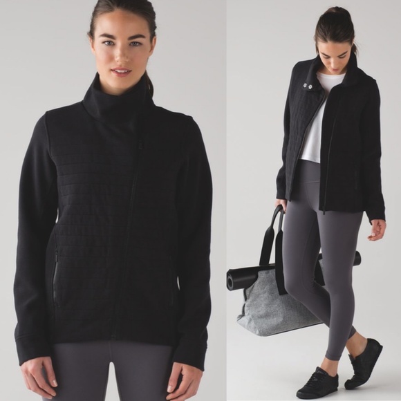 lululemon athletica Jackets & Blazers - Lululemon Fleece Be True Quilted Jacket Black Sz 8